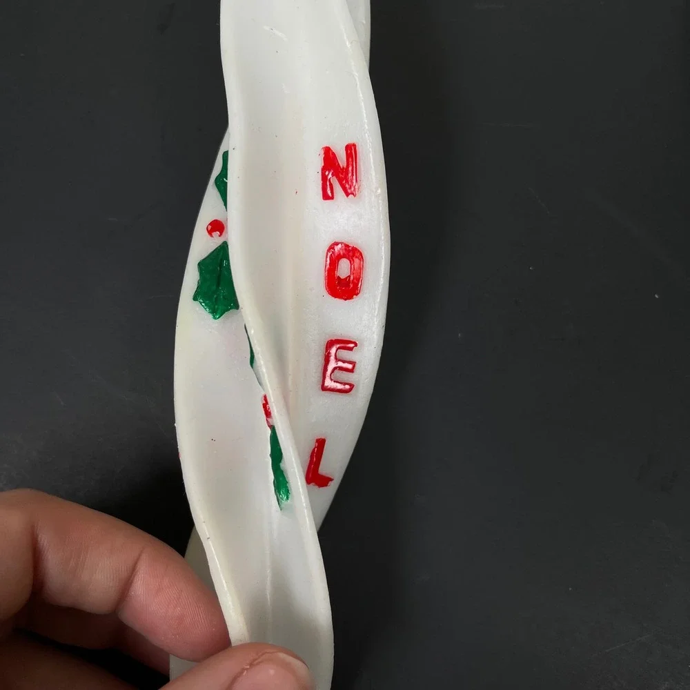 Vintage Holiday Twist Candles Noel Holly Berry Christmas Decor 2 Mid Century‎